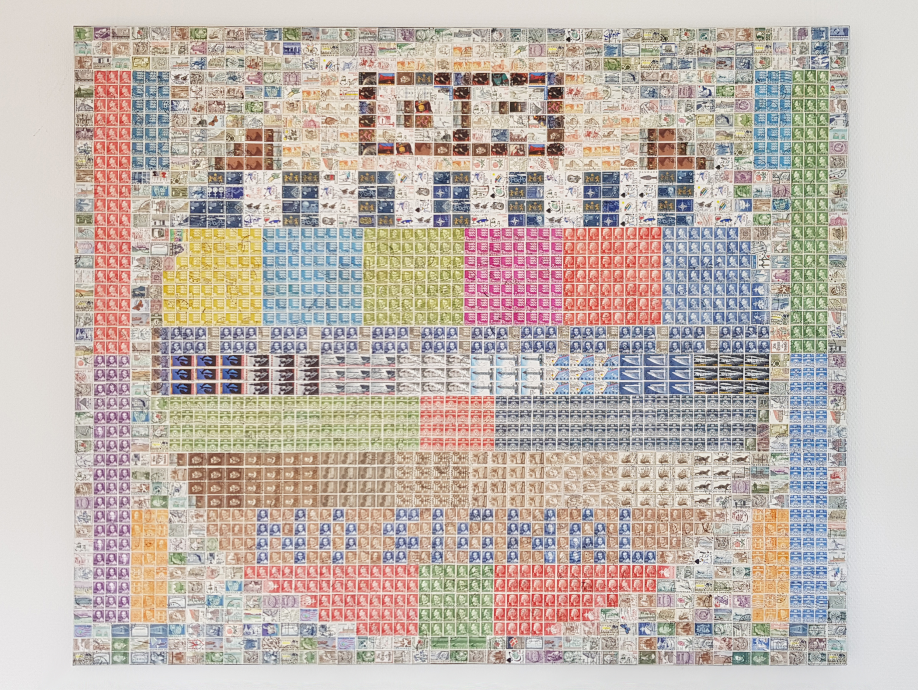 Mosaik af frimærker