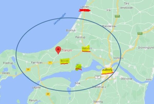 Tranum by ligger tæt på Løkken i Nordvest-jylland