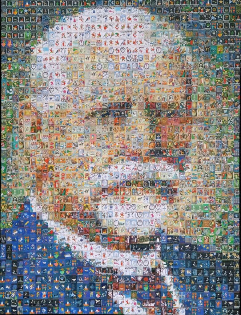 Einar Holbøll - en dansk helt. Mosaik af julemærker (Visanto Art)